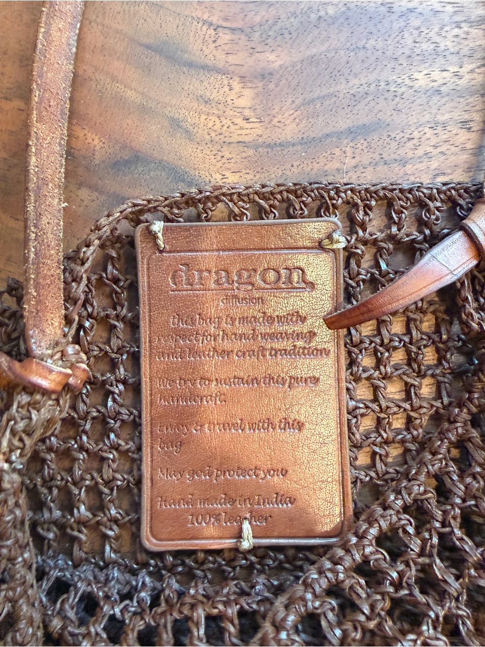 Dragon Diffusion Brown Woven Leather-Trim Crossbody Bag - Picture 2 of 12